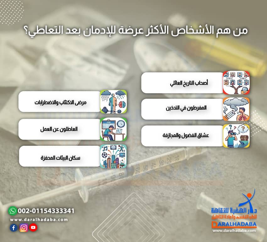 من هم الأشخاص الأكثر عرضة للإدمان بعد التعاطي؟
